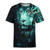 Новая летняя мужская модная футболка с ярким тигровым принтом, мужская футболка, топ
