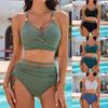 Европейский и американский купальник бикини с сетчатыми вставками - Женский сексуальный купальник из двух частей, стройнящий фигуру