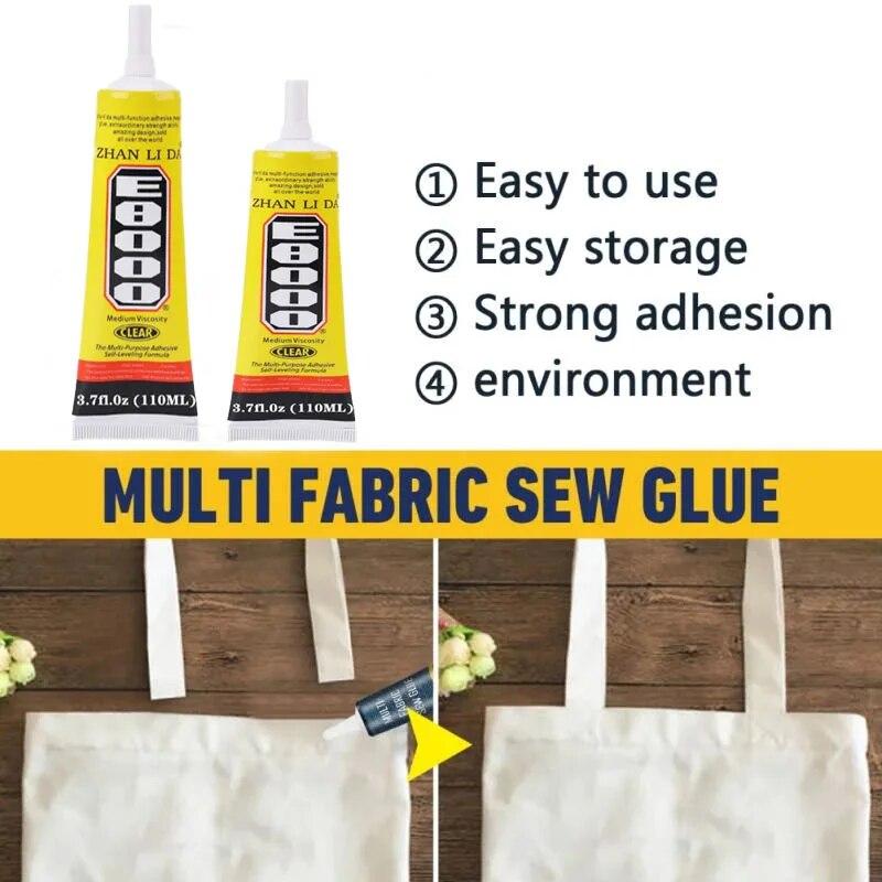 Жидкий клей для шитья, ремонтный комплект для кожаной ткани, текстильной многоцелевой ткани для рукоделия, клей для шитья, домашний швейный инструмент