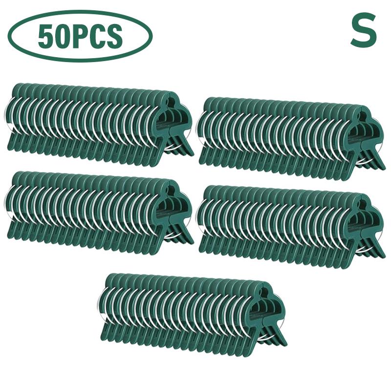 Новые 50 шт. фиксированных зажимов для растений, многоразовые садовые тепличные зажимные кронштейны для фиксированных растений, инструментов для поддержки стеблей саженцев виноградной лозы и цветов