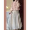 Modern Hanfu-Inspired A-Line Dress - Summer Slimming Two-Piece Set for Women