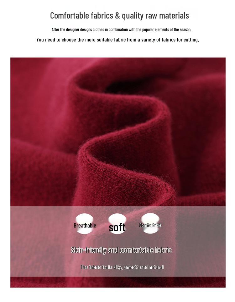 Женский кардиган из 100% чистой шерсти - Новый осенне-зимний свитер с круглым вырезом для мамы