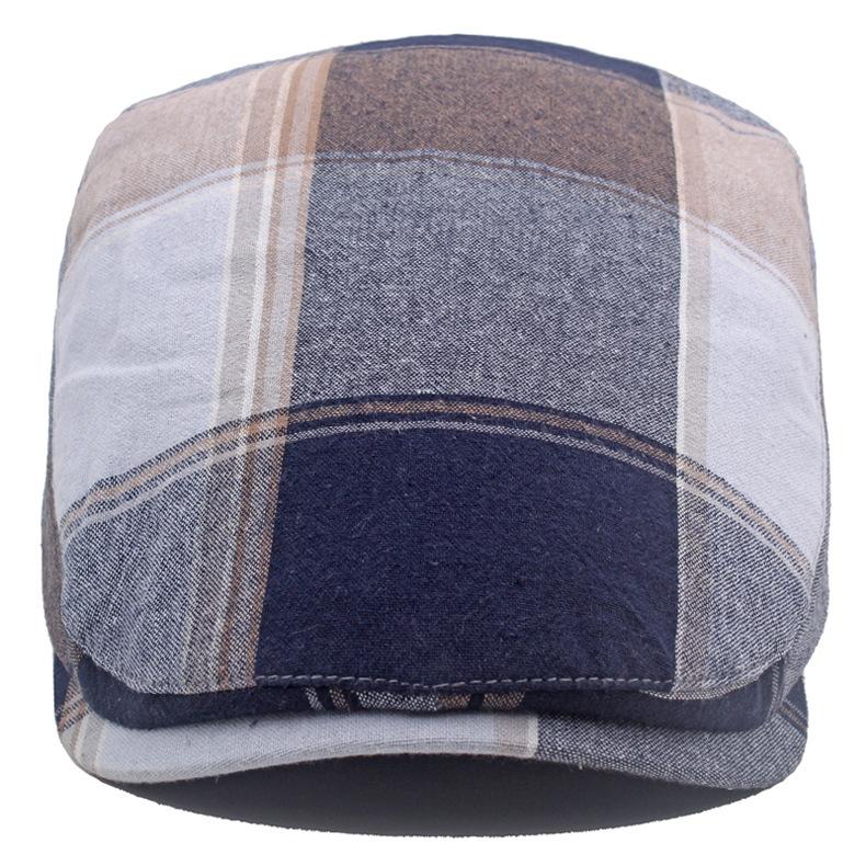Весенне-осенний тонкий берет, мужская хлопковая клетчатая кепка вперед, уличная шляпа от солнца, кепка газетчика, мужские шляпы художников в стиле Гэтсби