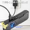 Портативный светодиодный рабочий фонарь RGB, перезаряжаемый, из алюминиевого сплава, магнитный, 15 режимов освещения, многофункциональный, для кемпинга, УФ-свет