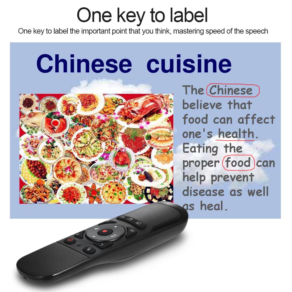 2,4G беспроводной пульт дистанционного управления с воздушной мышью, лазерной указкой, 6 Gxes, гироскопом, презентером для презентации PPT