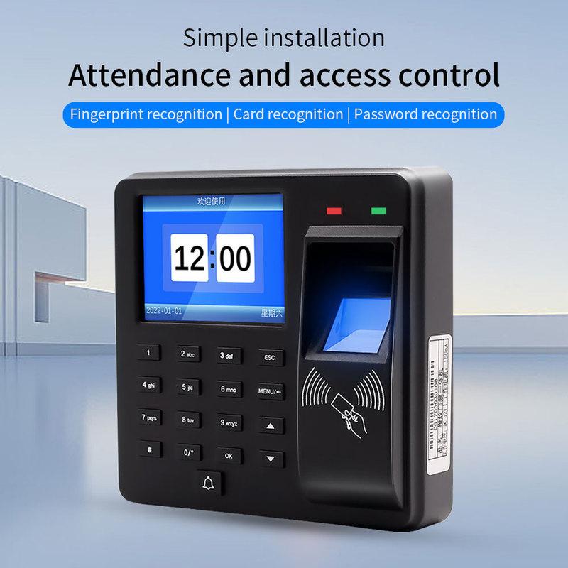 Access Control Time Attendance Machine Fingerprint Recognition/Password/125Khz RFID Card Time Clock Employee Check-in Recorder