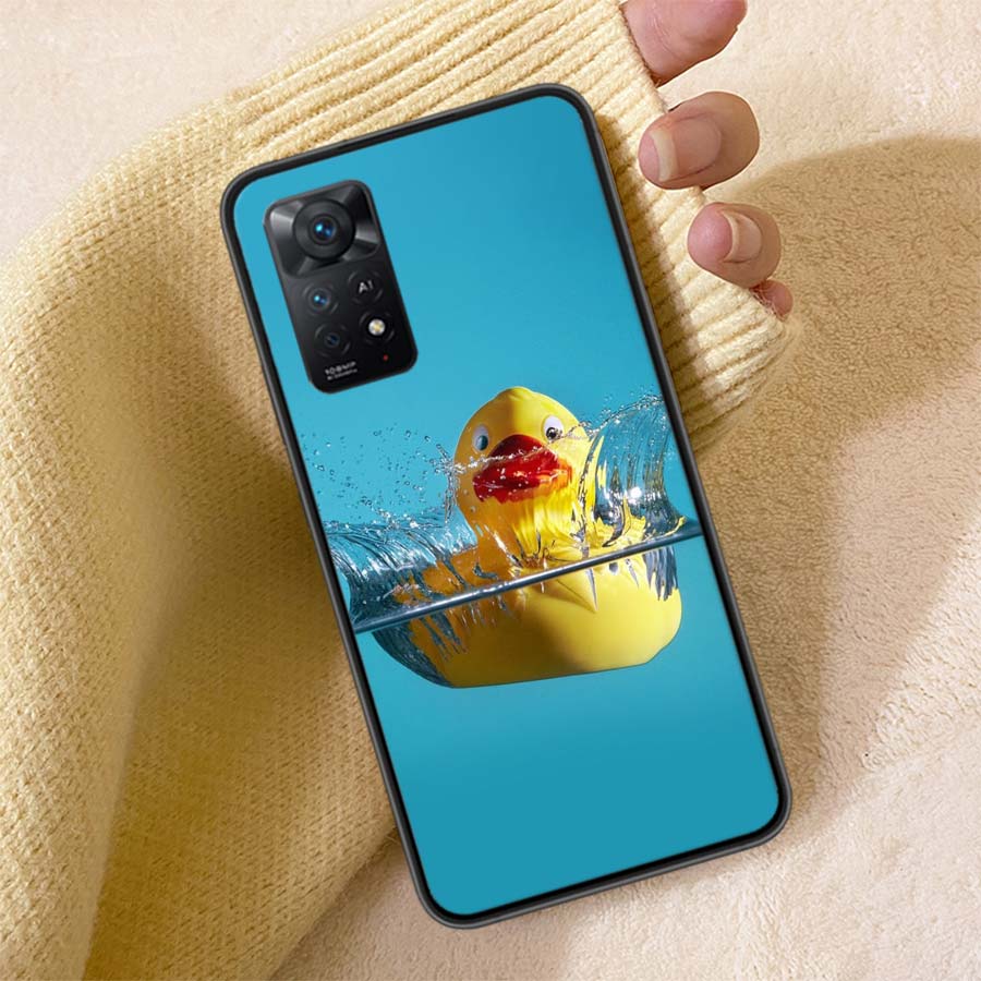 Плавающие резиновые уточки Чехол для телефона For Redmi Note 13 14 15 Pro Plus 12 13C 12C 15C 9 10 10C 9T 9C 9A TPU Мягкий