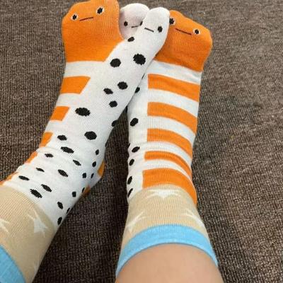 Милые глубоководные животные Забавные Рыбы Носки-трубы Кит Цветок Угорь Носок на два пальца до середины икры Чулки Полоска Точка Носки на два пальца Подарок