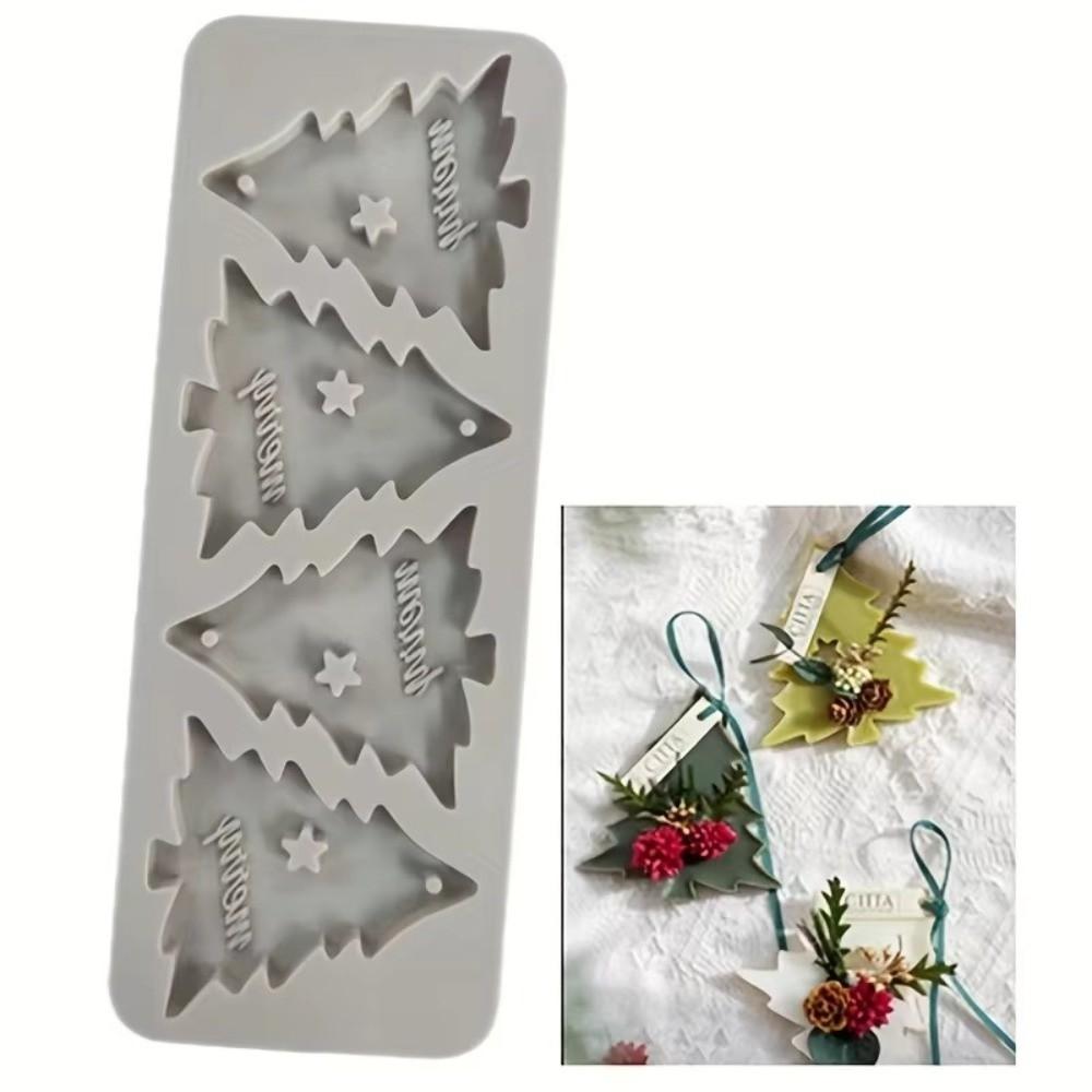Handmade Christmas Tree Mold Silicone Wax Chip Mold Aromatherapy Wax Mold Christmas Decoration
