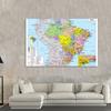 Французская серия карта фон ткань Бразилия административная карта холст живопись гостиная украшение дома детские школьные принадлежности