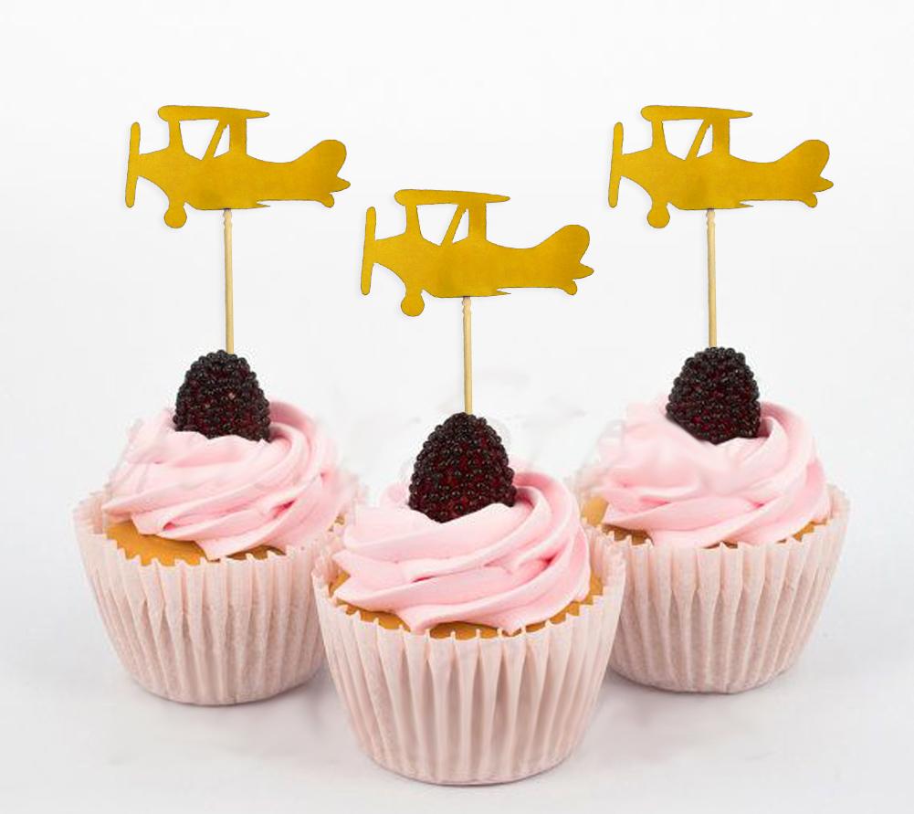 Дарлинг Сувенир| Ботворезы для кексов в форме самолета | Десертные украшения для свадебной вечеринки на день рождения - упаковка
