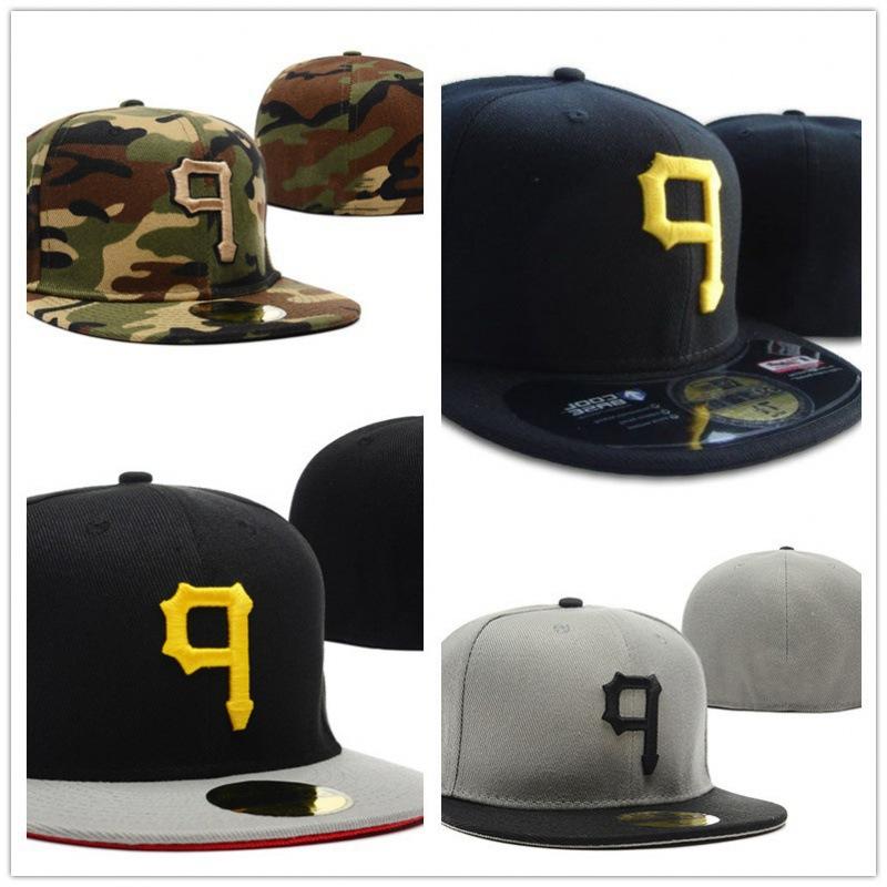 Pittsburgh Pirates closed-top sun protection cap, couple's matching cap, embroidered cap, full-coverage baseball cap, various sizes