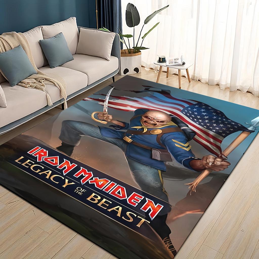 3D I-RON M-Maidens Meital Band Ковер Коврик для Гостиной Спальни Дома Украшение Дивана, Детский Игровой Нескользящий Напольный Коврик