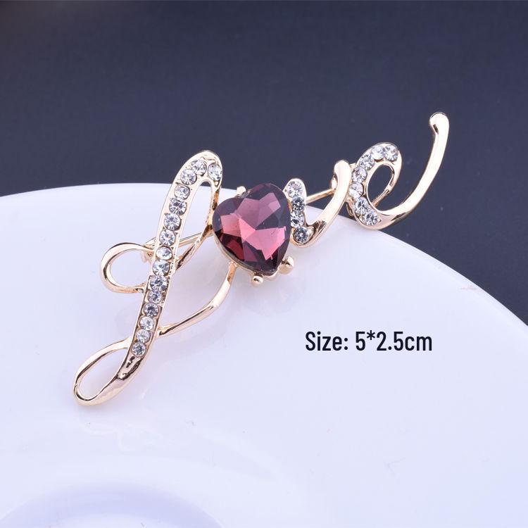 High-End Alloy Brooch with Pearl Imitation and Rhinestone Corsage Pin - Fashion Accessory