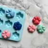 Cat Paw Chocolate Silicone Mold Dog Footprint Candy Jelly Bone Pet Snack Biscuit Baking Set Cake Decor Soap Candle Mold Ice Tray