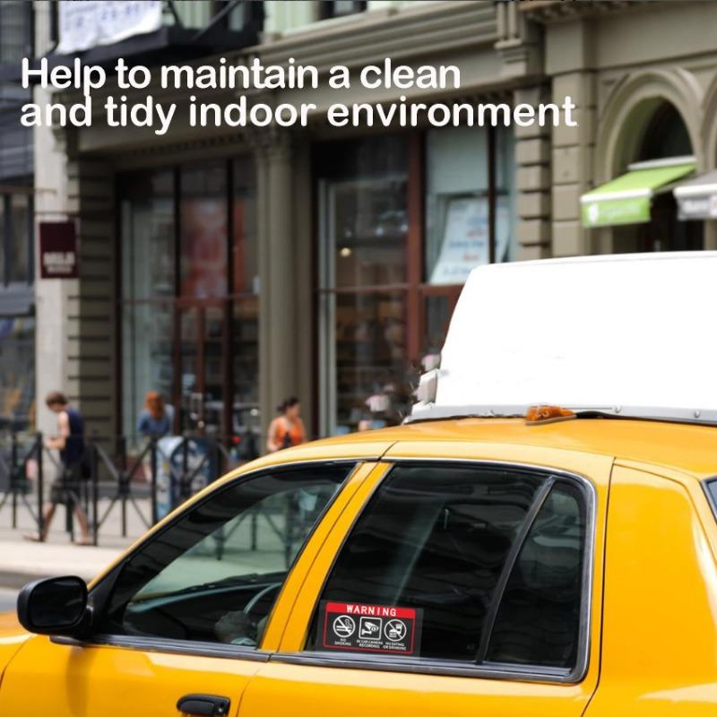 2 шт. 10смx5см Английское Предупреждающее Слово Идентификационная Декорация Наклейки-Предупреждения о Запрете Курения в Автомобиле Видеозапись Камерой Защита от Кражи