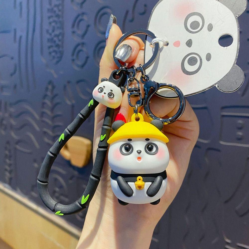 Аниме Панда Автомобильный Брелок Мультяшный Подвеска для Сумки Мини Кукла Панда Брелок Девочка
