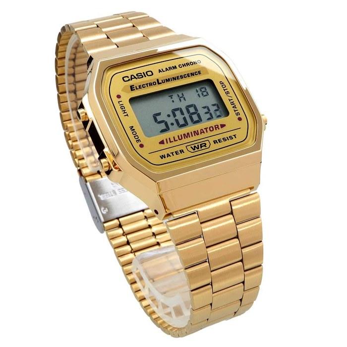 Casio Цифровые часы Винтажная серия A168WG-9W Золотой