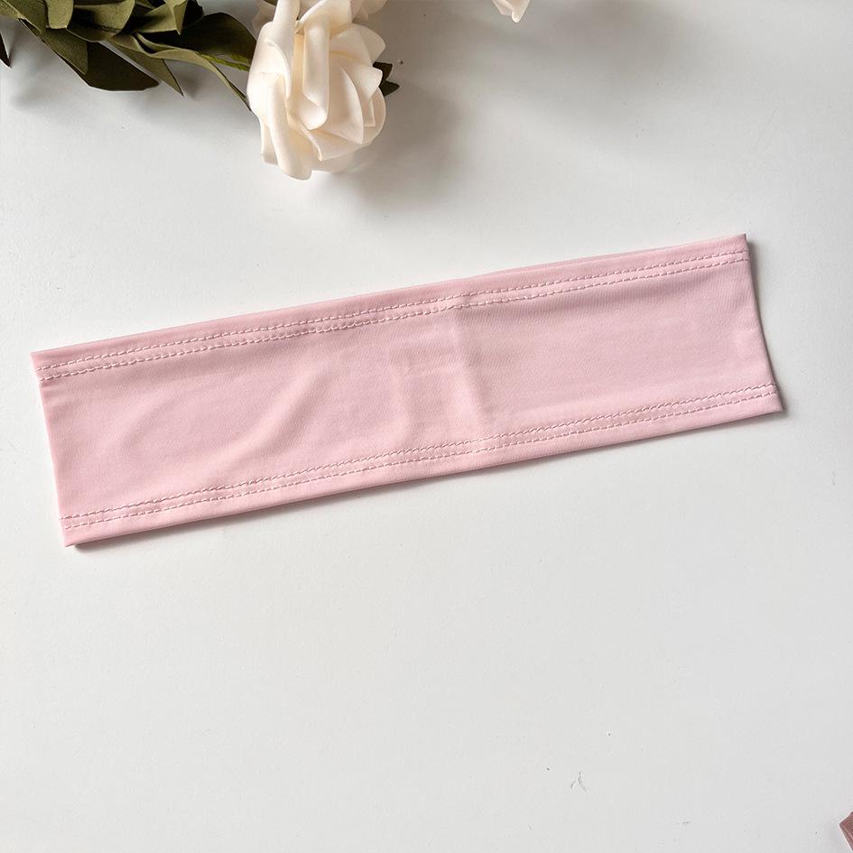 Трансграничная повязка для йоги из ледяного шелка: Однотонная повязка на голову для фитнеса, умывания лица и закалывания волос