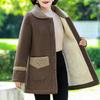 Autumn Winter Women Jacket Thick Fleece Warm Coat Ladies Lamb Coat Mid-Long Loose Mother Dress Female Jacket Plus Size