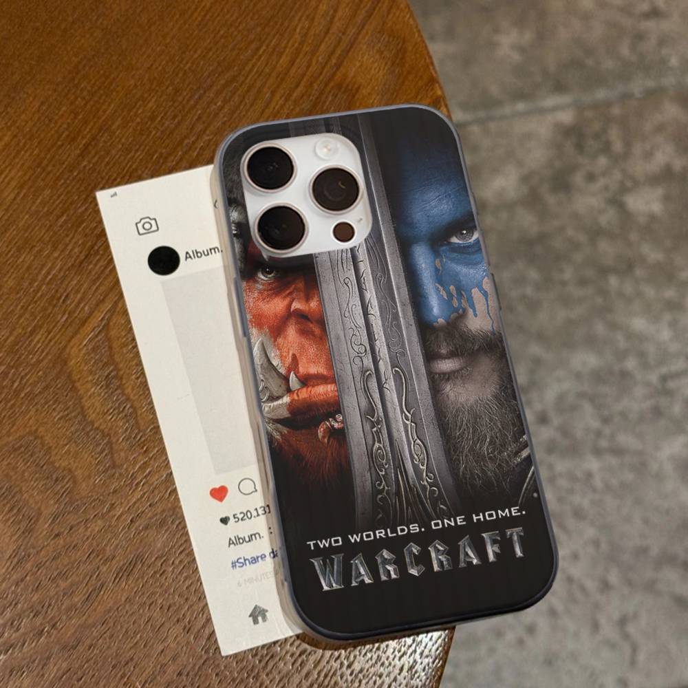 W-World Of W-Warcraft Игра Ретро Гофрированный Узор Для IPhone 17 16 15 14 13 12 11 16 Pro Max Plus Pro Нескользящий Чехол Для Телефона