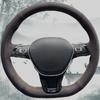 Замшевая оплетка на руль для Volkswagen Golf 7 Mk7 New Polo Jetta Passat Tiguan, автомобильный аксессуар