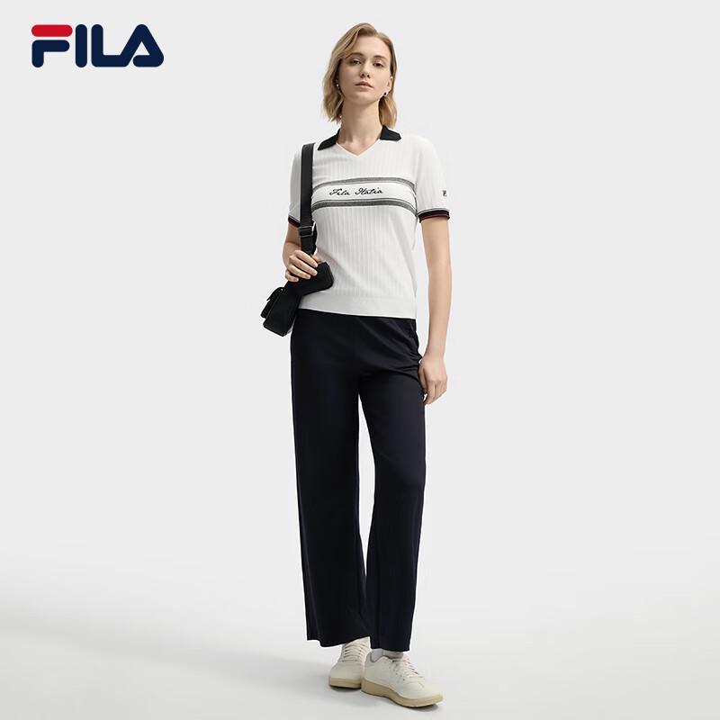 Fila Женский вязаный топ с V-образным вырезом и коротким рукавом
