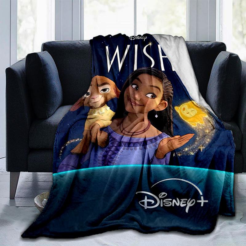 1pc, Disney Wish Home Decorative Throw Blanket Soft Cover for Couch, Bed, Car, Office Nap