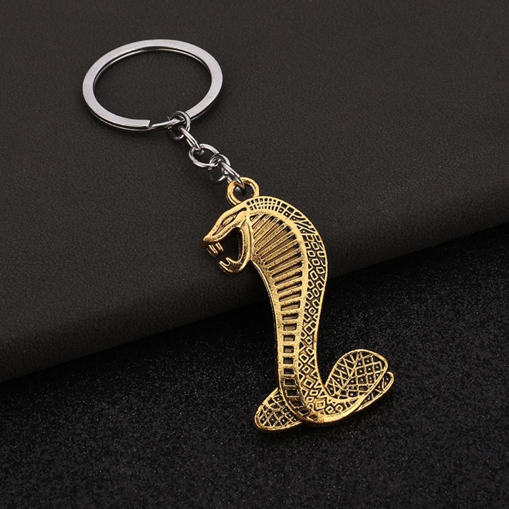 Hollow King Cobra Key Ring Fangs Car Key Chain Bag Ornament King Cobra Keychain  Hanging Accessory