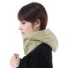 TRAX SHOP Rose Cluba Knit Neck Warmer for Hooded Warm and Stylish Hooded Neck Warmer Women, Button-Up Scarf, (Light Khaki)