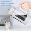 Easyworkz Heat-Resistant Glass French Press for Coffee & Tea, Soft Grip, 1000ml (8 Cups), Light Gray