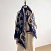 Luxury Brand Two-Sided Jacquard Scarves Imitation Cashmere Warm Fringe Pashmina Shawl Winter Coldproof Windproof Blanket Scarf