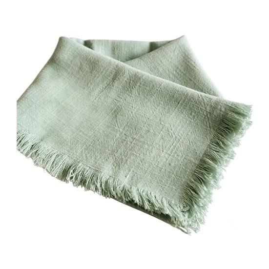 Boho Linen Napkin 18 Inch Washable Fringed Fabric Napkin Rustic Farmhouse Napkin for Dining Table Home Wedding Bridal