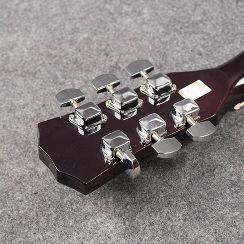 40-дюймовая вводная гитара из массива дерева, акустическая электрическая стальная струна с тонким корпусом, гитара с плоской вершиной, 6-струнная гитара, для студентов,