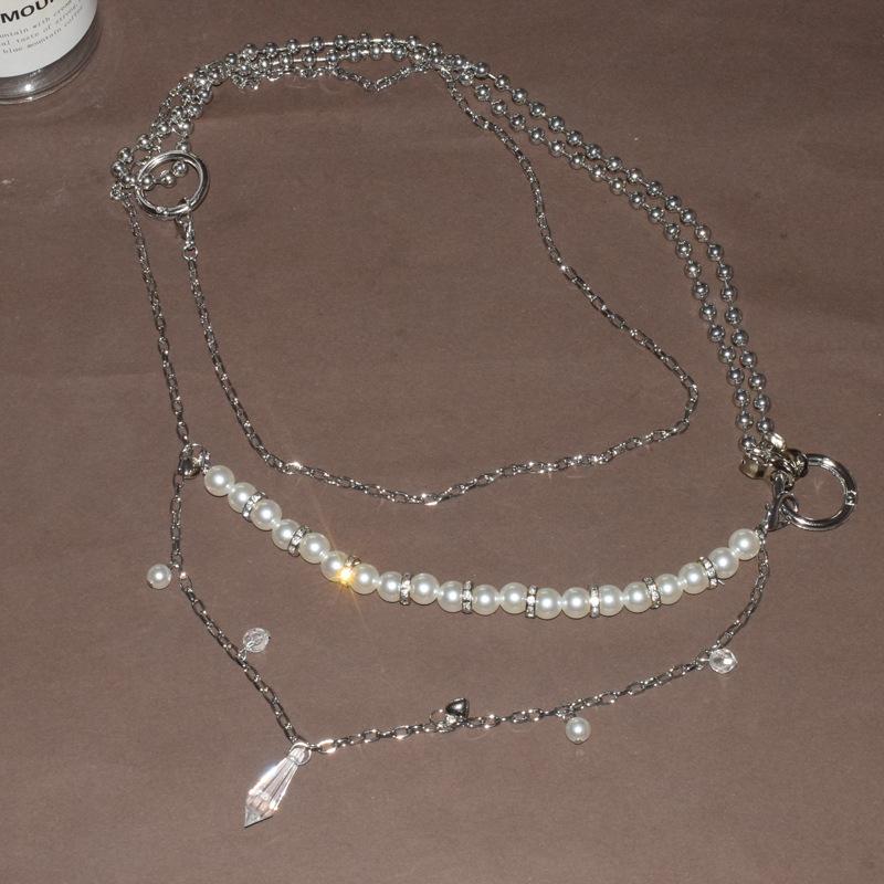 Имитация жемчуга Gyro Body Chain для женщин костюм рюкзак кроссбоди ювелирные изделия аксессуар