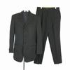 Made In Italy Set Up Autumn Winter Wool Single Suit Men's M 48 Black Stripe Full Lining(USED)