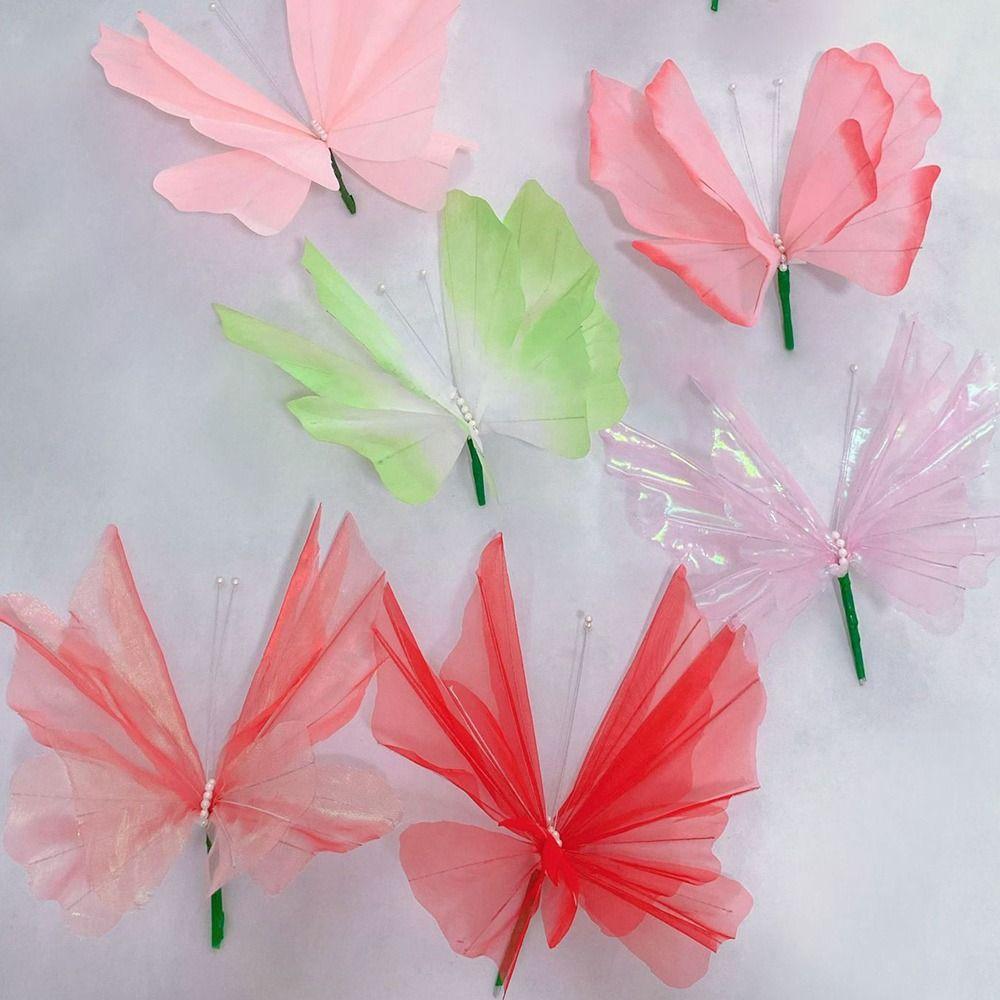 3D искусственная бабочка красочная бабочка цветок голова НОВАЯ крупномасштабная бабочка дорога