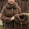 High-end Women Fur Coat Faux Mink Velvet Overcoat  New Female Thickened Fur Integrated Warm Coats Femme Short Top Winter