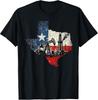 Texas Map Flag T-Shirt for Oil Rig Workers - Patriotic Design