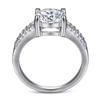 Lindon Classic 925 Sterling Silver Zircon Ring Ladies Jewelry Wedding Promise Party Gift
