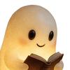 Halloween Ghost Night Light Reading Lamp Soft Warm Glow Battery Powered Cute Ghost Reading Book Lamp