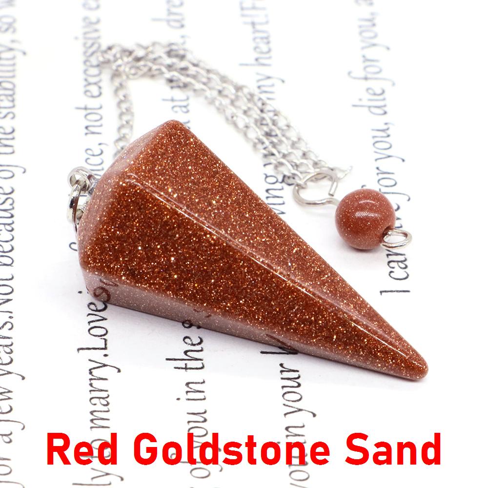 Natural Stone Reiki Healing Pendulum,For Dowsing Spiritual Divination Cone Crystal Quartz Pendulos Small Size Necklace Jewelry
