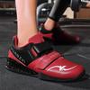 2025 Hook Loop Professional Men Weightlifting Boots Red Black Women Size 37-46 Hard Pull Deep Squat Shoes Fitness Sneakers
