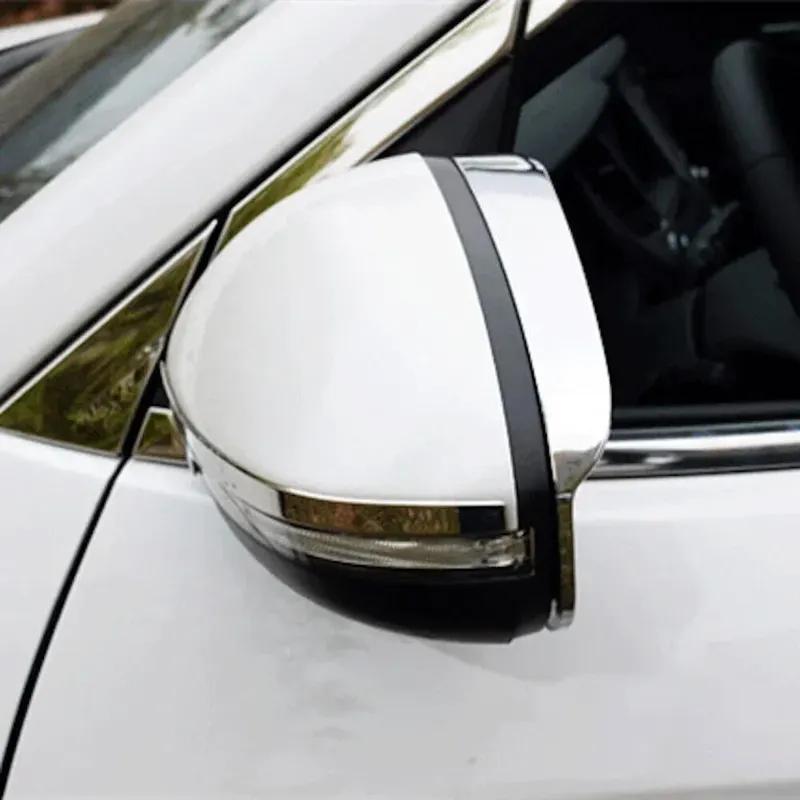 For Hyundai Tucson 2015 2016 2017- Car Rearview Mirror Rain Eyebrow Protector Cover Rainproof Frame ABS Mirror Accessories
