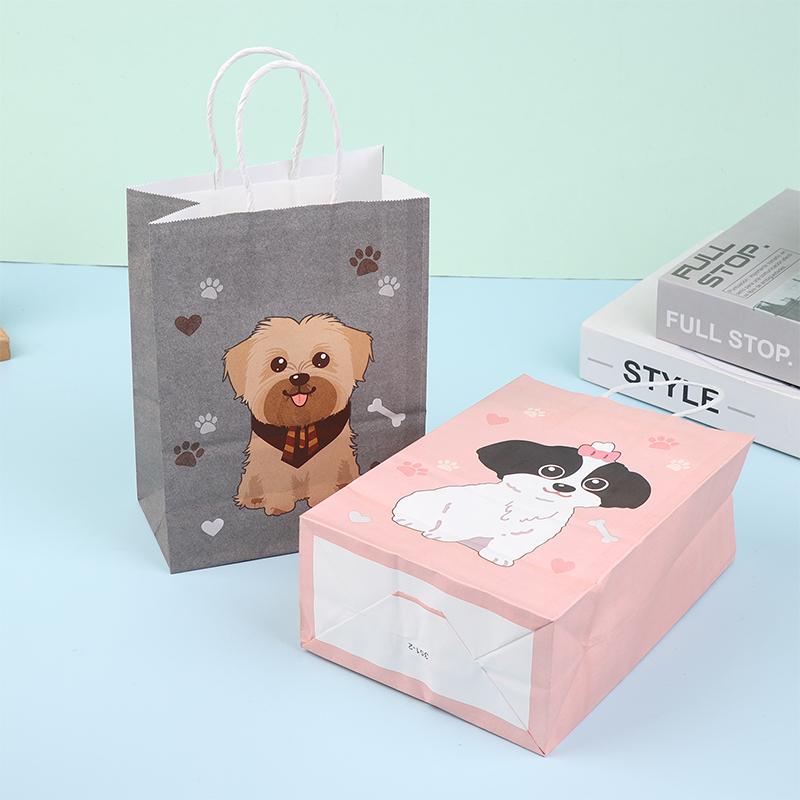 6 шт. бумажный пакет для собак с ручкой, сумка для конфет на день рождения собаки, сумка для детского дня рождения, сувениры на свадьбу, принадлежности для детского душа