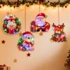 Illuminated Santa and Snowman Door Hanging Ornaments - Christmas DIY String Lights & Scene Decor.