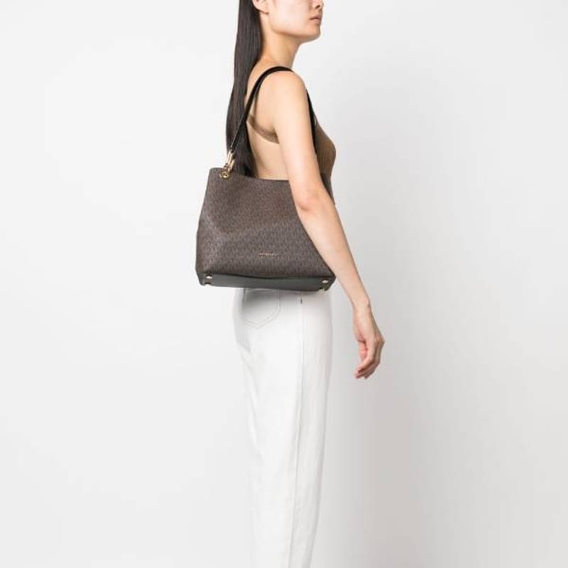 MICHAEL KORS Kensington Calfskin Shoulder Bag Women's Taupe 30F3G8KT7B-292