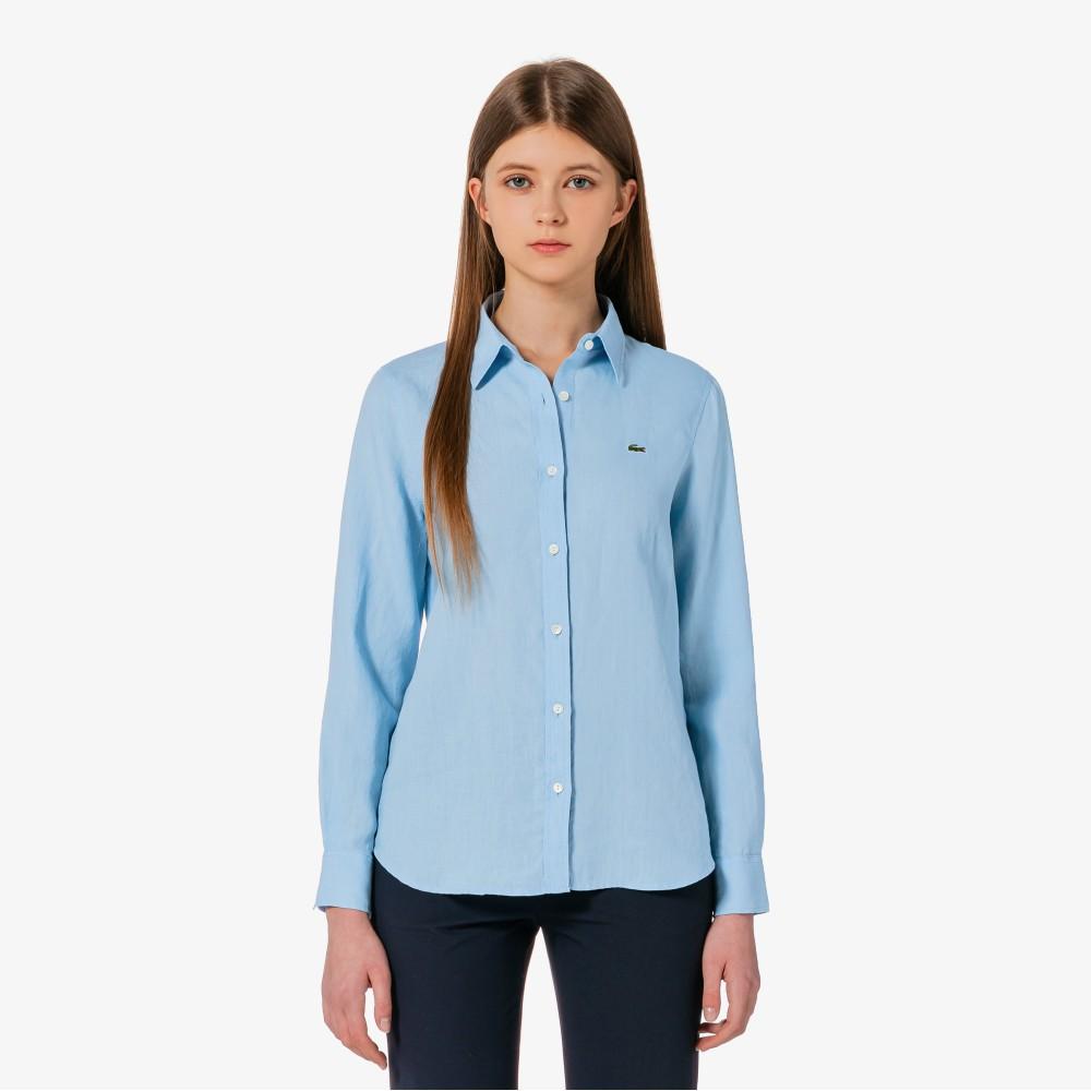[lacoste] Women's Regular Fit Linen Shirt CF005E-56GHBA