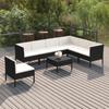 Day and Night - Day and Night Garden Furniture Set 8 Pieces and Black Synthetic Rattan Cushions