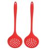 2 шт. Силиконовая ложка с прорезями Многофункциональная из мягкого пищевого силикона Высокотемпературная